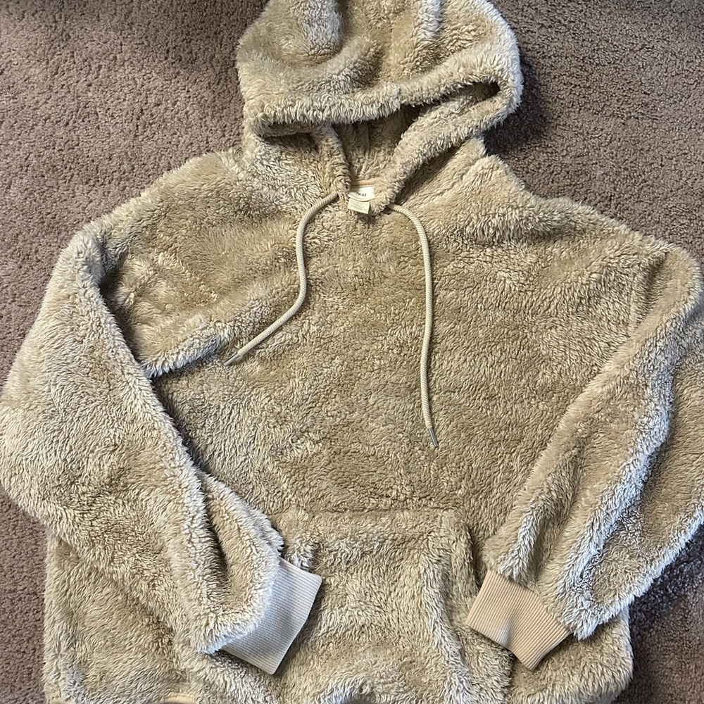 H&M Women's Fuzzy Hoodie - Mocha